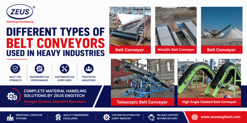 Different Types of Belt Conveyors Used in Heavy Industries