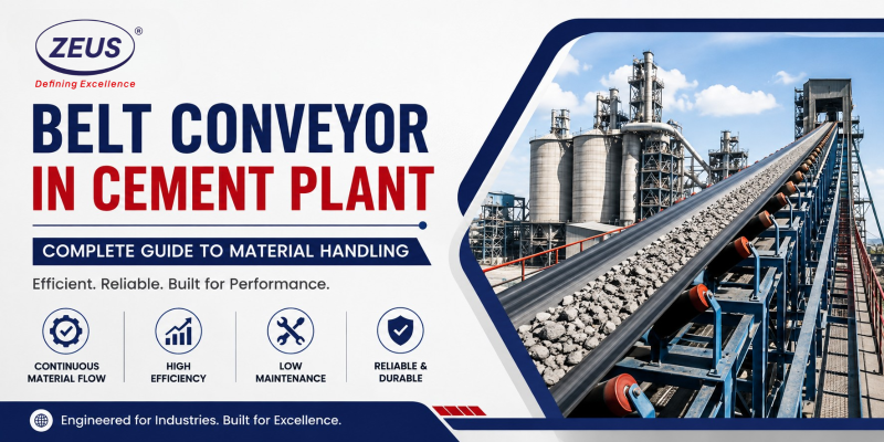 Belt Conveyor in Cement Plant for Bulk Material Handling