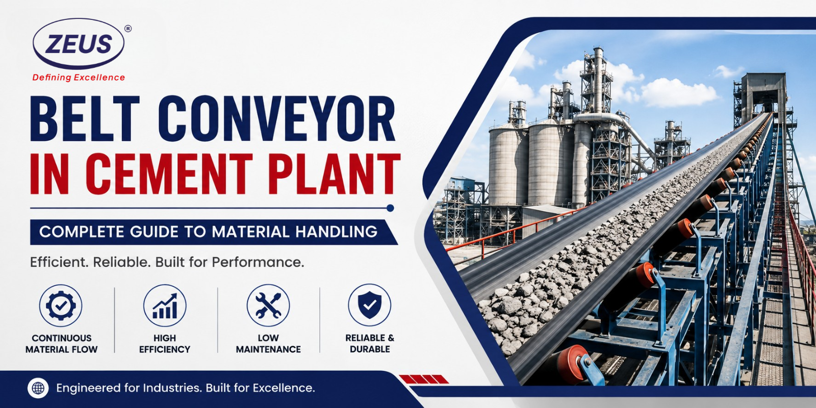 Belt Conveyor in Cement Plant for Bulk Material Handling